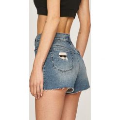 Karl Lagerfeld Denim - Szorty jeansowe. Niebieskie szorty damskie KARL LAGERFELD DENIM, bez wzorów, z bawełny, casualowe. W wyprzedaży za 499,90 zł.