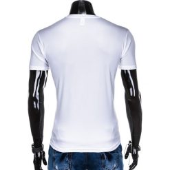 T-SHIRT MĘSKI BEZ NADRUKU S883 - BIAŁY. Białe t-shirty męskie z nadrukiem Ombre Clothing, m. Za 19,99 zł.
