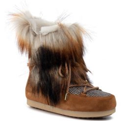 Śniegowce MOON BOOT - Mb Far Side High Faux Fox Fur 24201200001 Whisky. Pomarańczowe kozaki damskie Moon Boot, na zimę, ze skóry, bez obcasa, bez zapięcia. W wyprzedaży za 1089,00 zł.