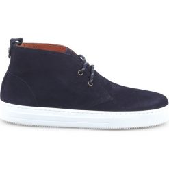 Trussardi Jeans Tenisówki Niebieski. Niebieskie trampki męskie Trussardi Jeans, bez wzorów, z jeansu, bez zapięcia. Za 585,95 zł.