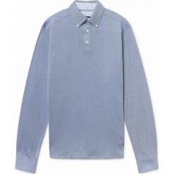 Koszulka polo w kolorze błękitnym. Niebieskie koszulki męskie Hackett London, xxl, bez wzorów, z bawełny, polo, bez rękawów. W wyprzedaży za 249,95 zł.