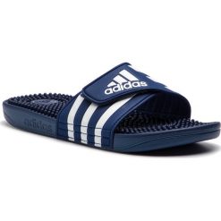 Klapki adidas - adissage F35579 Dkblue/Ftwwht/Dkblue. Niebieskie klapki męskie Adidas, bez wzorów, z tworzywa sztucznego. Za 99,95 zł.