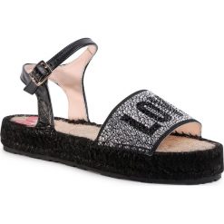 Espadryle LOVE MOSCHINO - JA16053G0AJA0000 Nero. Czarne espadryle damskie Love Moschino, bez wzorów, ze skóry, bez obcasa. W wyprzedaży za 459,00 zł.