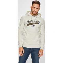 Jack & Jones - Bluza. Szare bejsbolówki męskie Jack & Jones, l, z nadrukiem, z bawełny, z kapturem. W wyprzedaży za 99,90 zł.