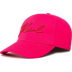 Czapka z daszkiem KARL LAGERFELD - 205W3405 Pink/Red 520. Różowe czapki damskie KARL LAGERFELD, bez wzorów, z bawełny. Za 289,00 zł.