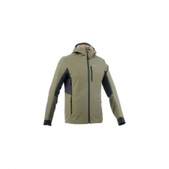 Kurtka Softshell trekkingowa Trek 900 WindWarm męska. Brązowe kurtki męskie bomber QUECHUA, m, z elastanu, trekkingowe. Za 199,99 zł.