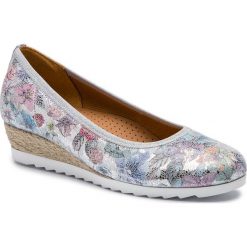 Espadryle GABOR - 22.641.10 Silber (Jute). Szare espadryle damskie Gabor, bez wzorów, ze skóry, bez obcasa, na obcasie. W wyprzedaży za 299,00 zł.