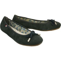 RIEKER 41493-14 blue, czółenka baleriny damskie. Niebieskie baleriny damskie Rieker, bez wzorów, ze skóry, bez obcasa. Za 229,90 zł.