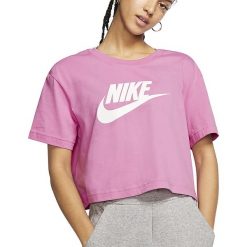 NIKE T-SHIRT SPORTSWEAR ESSENTIAL > BV6175-693. Koszulki damskie Nike, l, bez wzorów, z bawełny, street, z kontrastowym kołnierzykiem, bez rękawów. Za 99,99 zł.