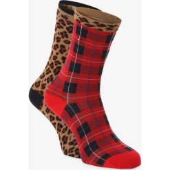 Tommy Hilfiger - Skarpety damskie pakowane po 2 szt., czerwony. Czerwone skarpetki damskie TOMMY HILFIGER, w kratkę. Za 59,95 zł.