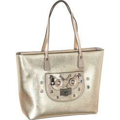 Torebka w kolorze złotym - (S)37 x (W)30 x (G)13 cm. Żółte torebki klasyczne damskie marki Guess, bez wzorów, z poliesteru, na ramię, bez dodatków. W wyprzedaży za 409,95 zł.
