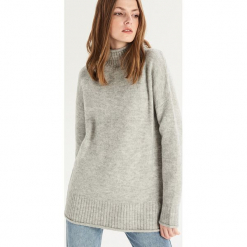 Luźny sweter z golfem - Jasny szar. Szare golfy damskie Sinsay, l. Za 79,99 zł.
