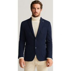 Mango Man - Marynarka Jersey. Szare garnitury męskie Mango Man, bez wzorów, z bawełny. Za 299,90 zł.