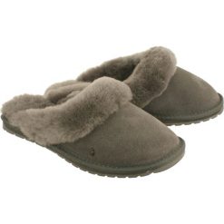 EMU AUSTRALIA W10015 JOLIE charcoal, klapki kapcie damskie ocieplane. Szare kapcie damskie EMU Australia, z wełny. Za 339,90 zł.