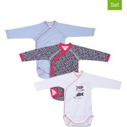 Body (3 szt.) w kolorze niebieskim, granatowym i białym. Niebieskie body niemowlęce Absorba & DIM, z nadrukiem, z bawełny, bez rękawów. W wyprzedaży za 35,95 zł.