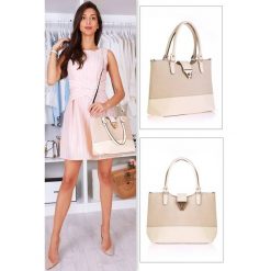 Torebka damska GALENZA BEIGE. Brązowe torebki klasyczne damskie IVET, bez wzorów, eleganckie, bez dodatków. Za 69,00 zł.