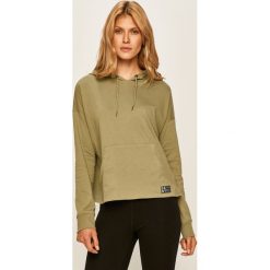 Dkny - Bluza. Czarne bluzy damskie DKNY, s, z aplikacjami, z bawełny, z długim rękawem, długie, z kapturem. W wyprzedaży za 239,90 zł.