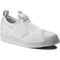 Buty adidas - Superstar SlipOn W CQ2381 Ftwwht/Ftwwht/Cblack. Białe buty sportowe damskie Adidas, bez wzorów, ze skóry, bez zapięcia. W wyprzedaży za 269,00 zł.