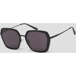 Answear - Okulary. Czarne okulary przeciwsłoneczne damskie ANSWEAR. W wyprzedaży za 39,90 zł.