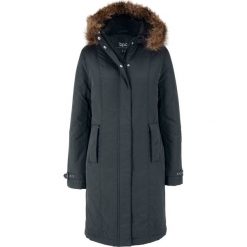 Długa parka z kapturem bonprix czarny. Czarne parki damskie bonprix, bez wzorów, długie, z kapturem. Za 109,99 zł.