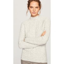 Sweter ze stójką - Jasny szar. Szare swetry klasyczne damskie Reserved, l, ze stójką. Za 119,99 zł.