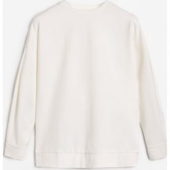 Bluzy rozpinane damskie: Bluza z zakładkami w rękawach - Biały