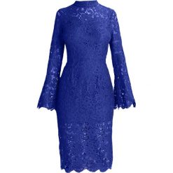 Sukienki hiszpanki: Missguided Petite HIGH NECK CUT OUT BACK LONG SLEEVE MIDI DRESS Sukienka koktajlowa cobalt