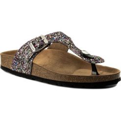 Japonki GRÜNLAND - Sara CB0435-70 Multicolor. Brązowe klapki damskie Grünland, z aplikacjami, ze skóry, bez obcasa. W wyprzedaży za 179,00 zł.