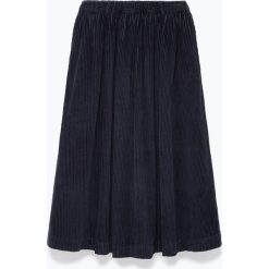 Spódnica sztruksowa w kolorze granatowym. Niebieskie spódniczki damskie American Vintage, s, bez wzorów, z bawełny, midi, rozkloszowane. W wyprzedaży za 255,95 zł.
