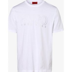 HUGO - T-shirt męski – Dolive-U202, biały. Białe t-shirty męskie HUGO, s, z nadrukiem, bez kołnierzyka. Za 219,95 zł.