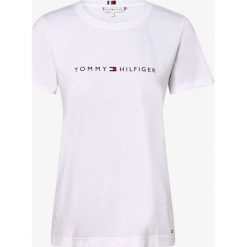 Tommy Hilfiger - T-shirt damski, biały. Białe t-shirty damskie TOMMY HILFIGER, l, z nadrukiem, bez kołnierzyka. Za 139,95 zł.