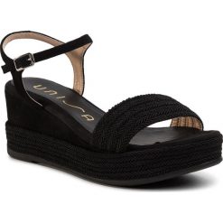 Espadryle UNISA - Katia 20 Ks Black. Czarne espadryle damskie Unisa, bez wzorów, z zamszu, bez obcasa, na obcasie. Za 429,00 zł.