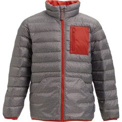 Kurtka puchowa "Evergreen" w kolorze szaro-czerwonym. Szare kurtki chłopięce marki Burton Kids, z puchu. W wyprzedaży za 232,95 zł.
