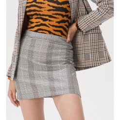 Spódnica w kratę - Brązowy. Pomarańczowe spódniczki damskie Sinsay, xl, bez wzorów. Za 29,99 zł.