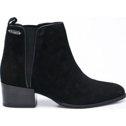 Pepe Jeans - Botki. Czarne botki damskie skórzane Pepe Jeans. W wyprzedaży za 329,90 zł.