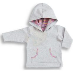 Bluza z kapturem Pink szaro-różowa r. 62 (DU-137). Szare bluzy niemowlęce DressUp. Za 33,76 zł.