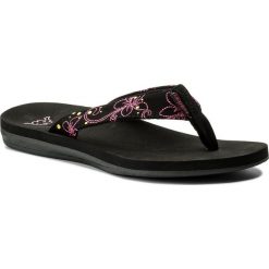 Japonki KAPPA - Halulu 241757 Black/Pink 1122. Czarne klapki damskie Kappa, bez wzorów, z tworzywa sztucznego, bez obcasa. W wyprzedaży za 59,00 zł.