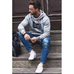 Męska bluza DARVIN. Szare bluzy męskie Męska bluza DARVIN, s, bez wzorów, bez kołnierzyka, bez rękawów, bez kaptura. W wyprzedaży za 109,00 zł.