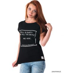 Koszulka z cytatem, Szekspir, Hell is empty. Koszulki damskie Pakamera, z nadrukiem, bez kołnierzyka. Za 89,00 zł.