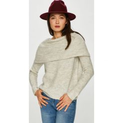 Only - Sweter. Szare swetry klasyczne damskie ONLY, l, z dzianiny, z dekoltem w łódkę. W wyprzedaży za 139,90 zł.
