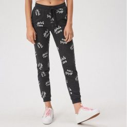 Spodnie jogger z nadrukiem - Szary. Szare spodnie damskie Sinsay, s. Za 49,99 zł.
