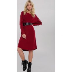 Bordowa Sukienka Glossy Lips. Czerwone sukienki damskie other, s, bez wzorów, z dzianiny, bez kołnierzyka, bez rękawów. Za 99,99 zł.