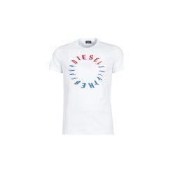 T-shirty z krótkim rękawem Diesel T DIEGO Y2. Białe t-shirty męskie Diesel, s, bez wzorów, bez kołnierzyka, krótkie. Za 149,00 zł.