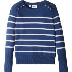 Figi "maxi" bonprix ecru z nadrukiem. Białe majtki damskie bonprix, z nadrukiem, z koronki. Za 34,99 zł.