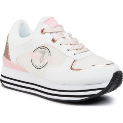 Sneakersy TRUSSARDI JEANS - 79A00472 P100. Białe półbuty damskie Trussardi Jeans, z jeansu. Za 599,00 zł.