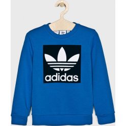 Adidas Originals - Bluza dziecięca 128-164 cm. Niebieskie bluzy chłopięce adidas Originals, z nadrukiem, z elastanu, bez rękawów, bez kaptura. W wyprzedaży za 129,90 zł.