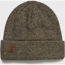 Quiksilver - Czapka. Zielone czapki męskie marki Quiksilver, na zimę, bez wzorów, z wełny. W wyprzedaży za 79,90 zł.