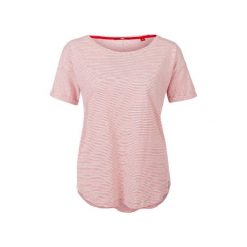 S.Oliver T-Shirt Damski 34 Czerwony. Czerwone koszulki damskie S.Oliver, s, z bawełny, z okrągłym kołnierzem. W wyprzedaży za 55,00 zł.