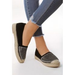 Czarne Espadryle Bro. Czarne espadryle damskie Born2be, bez wzorów, bez obcasa, na obcasie. Za 89,99 zł.