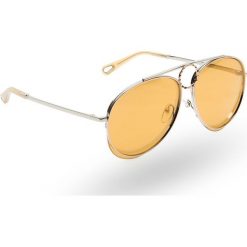 Srebrno - pomarańczowe okulary Chloe. Szare okulary przeciwsłoneczne damskie Chloé, eleganckie. Za 1349,00 zł.